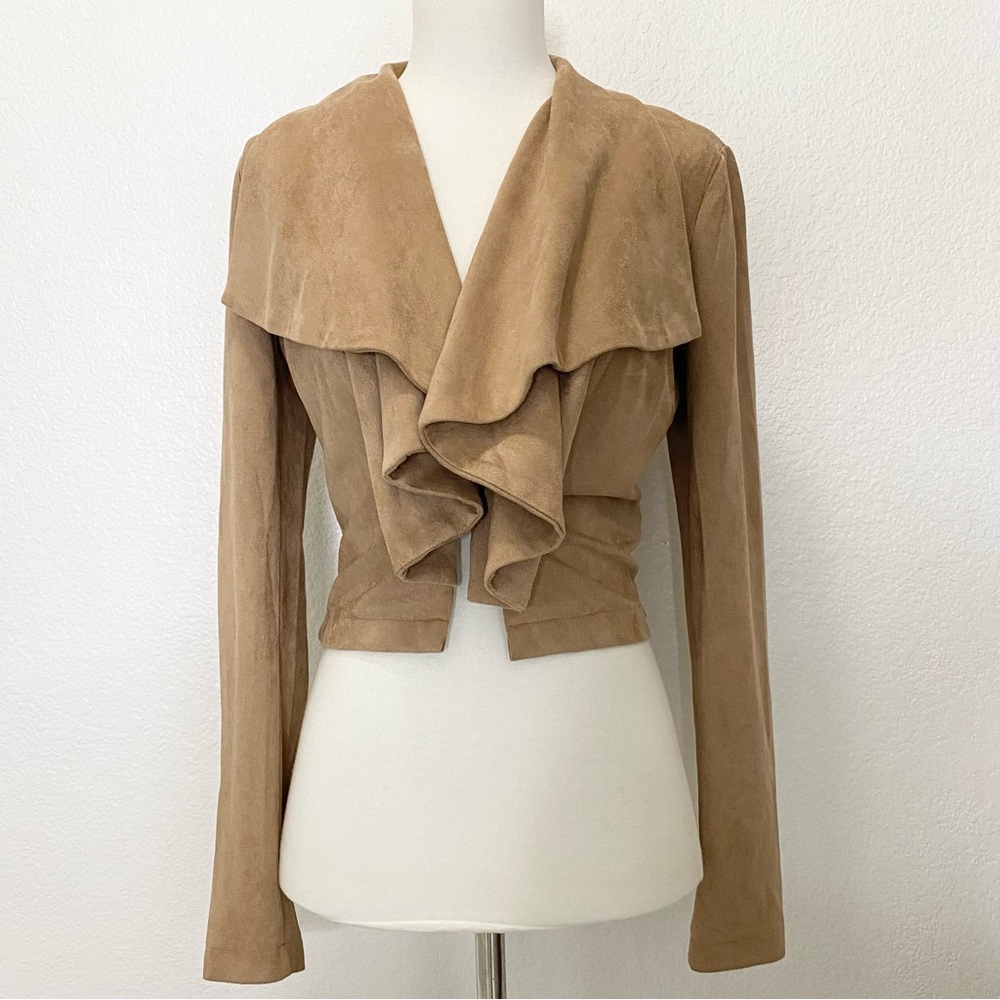PRIVY Tan Faux Suede Women's Jacket - Picture 2 of 5